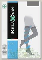 Relaxsan чулки на резинке basic 70 den 12-17mmHg телесный р 5