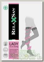 Relaxsan Lady чулки на резинке 15-21 mmHg размер 4 цвет черный