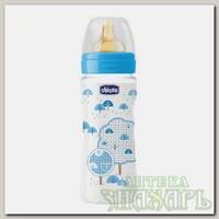 Chicco бутылочка Well-Being Boy латексная соска 330мл +4мес 310205115