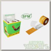 SFM-Plaster лента кинезиологическая на хлопковой основе желтая рулон 5x500см