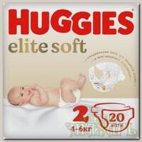 Подгузники Huggies Elite Soft р-р 2 (4-6 кг) N 20