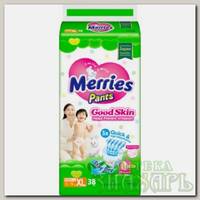 Merries Good Skin подгузники-трусики для детей 12-19кг N 38